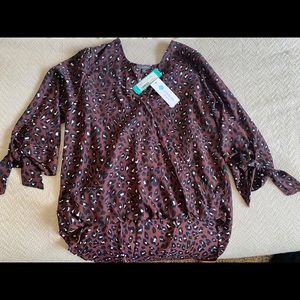 West Kei Leopard blouse size Large